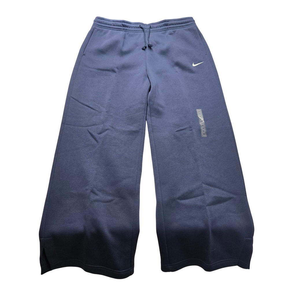 Nike Womens XL Phoenix Fleece Wide Leg Sweatpants Navy Blue High Rise Standard - Picture 2 of 14